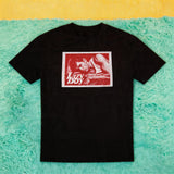 Black Vintage Portrait Print Slim Tees