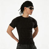 Men's Colorblock Ribbed Short Sleeve Tee