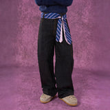 Black Sand Loose Multi-pocket Cargo Pants