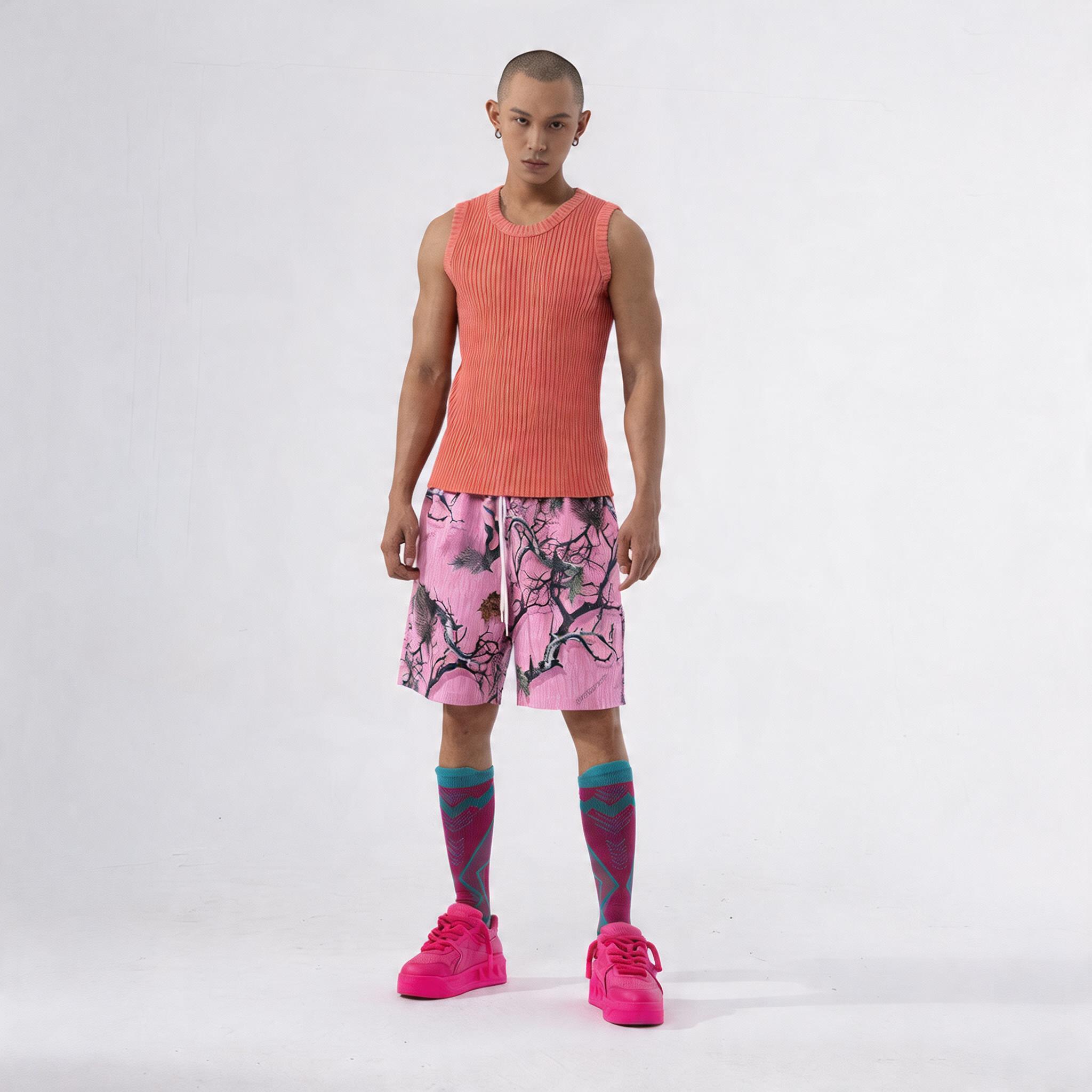 Loose Multi-color Crew Neck Sweater Vest
