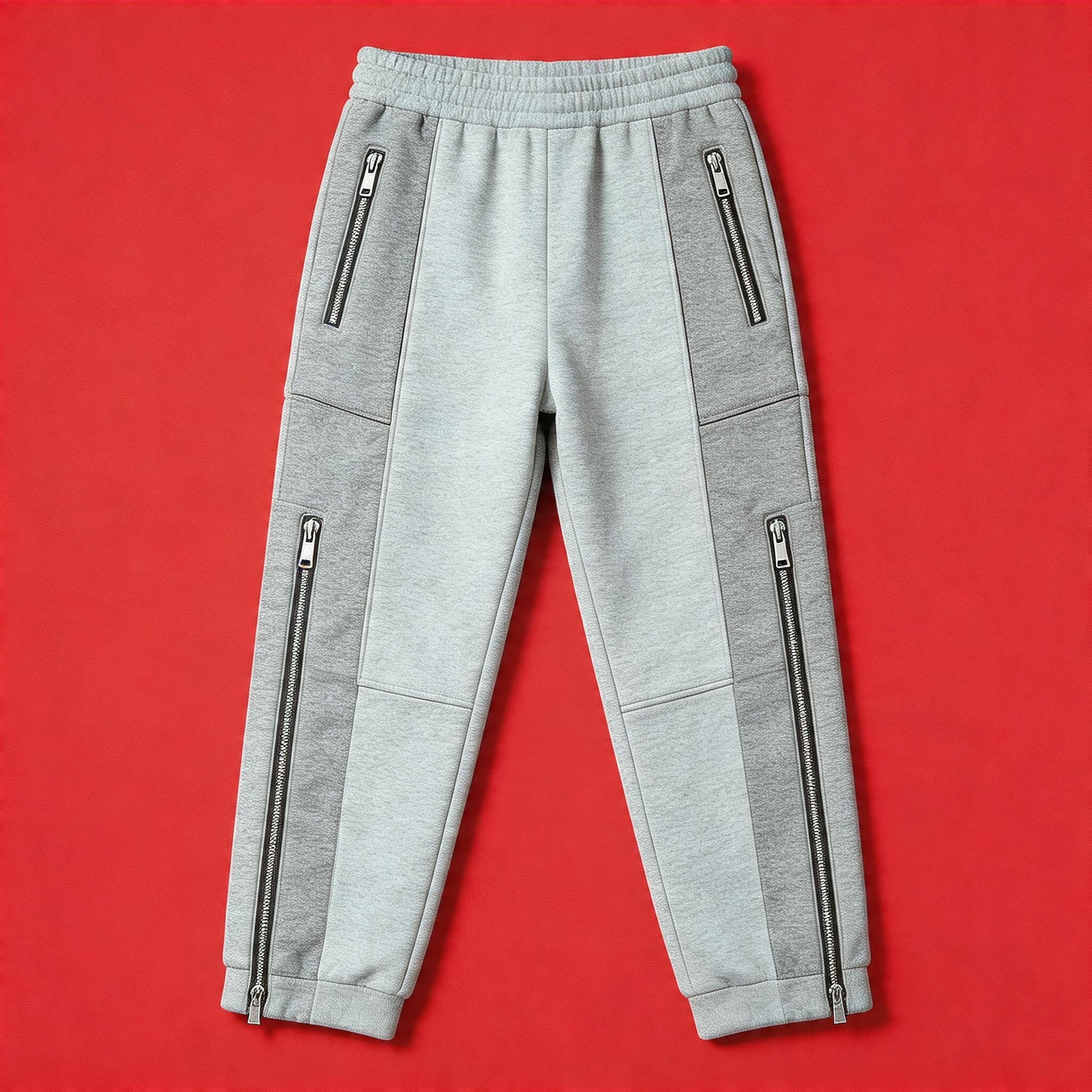 6-Zip Deconstructed Reversible Relaxed Sweatpants