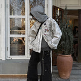 Plaid Hooded Smoke-Dyed Violet M65 Jacket