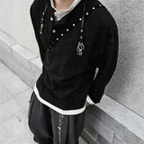Two-tone Fake Two-piece Long-sleeve Tee