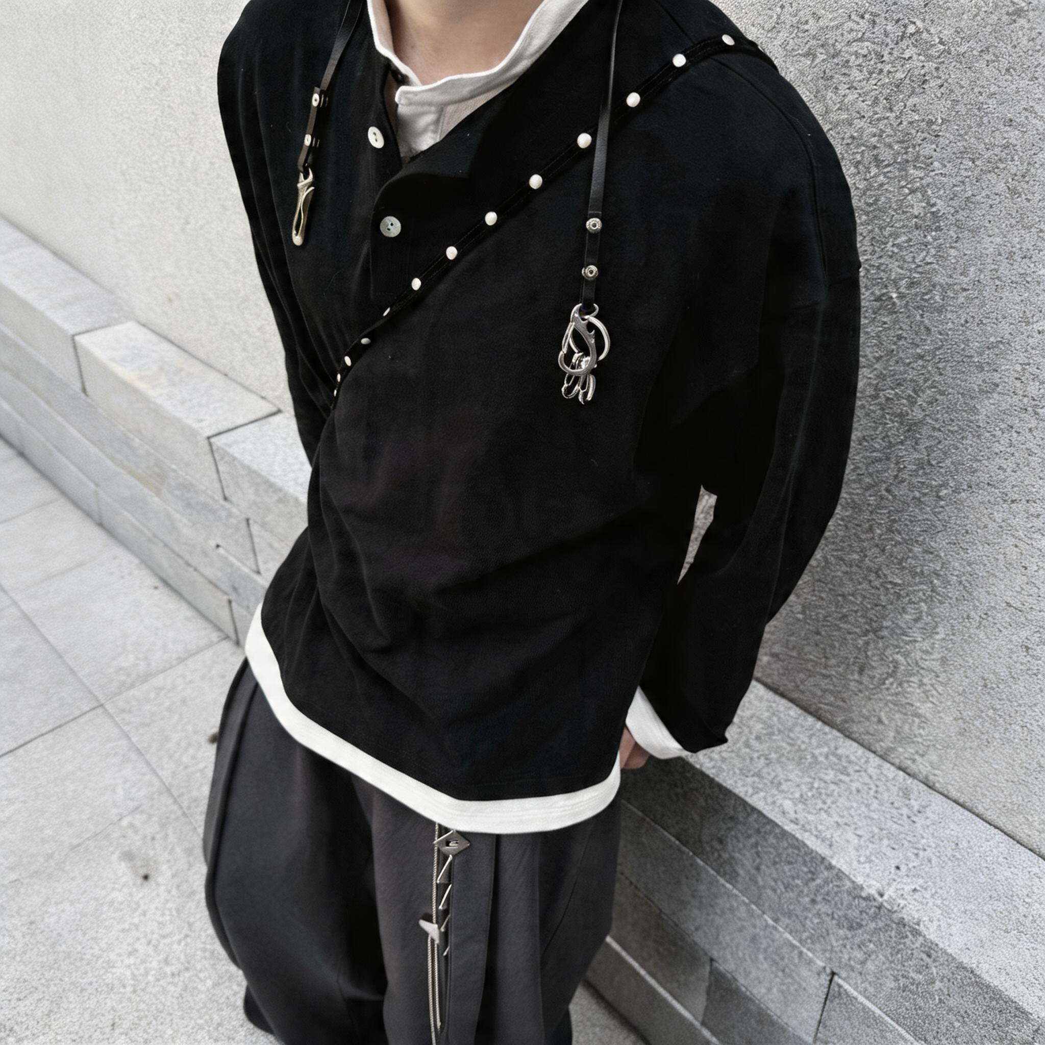 Two-tone Fake Two-piece Long-sleeve Tee