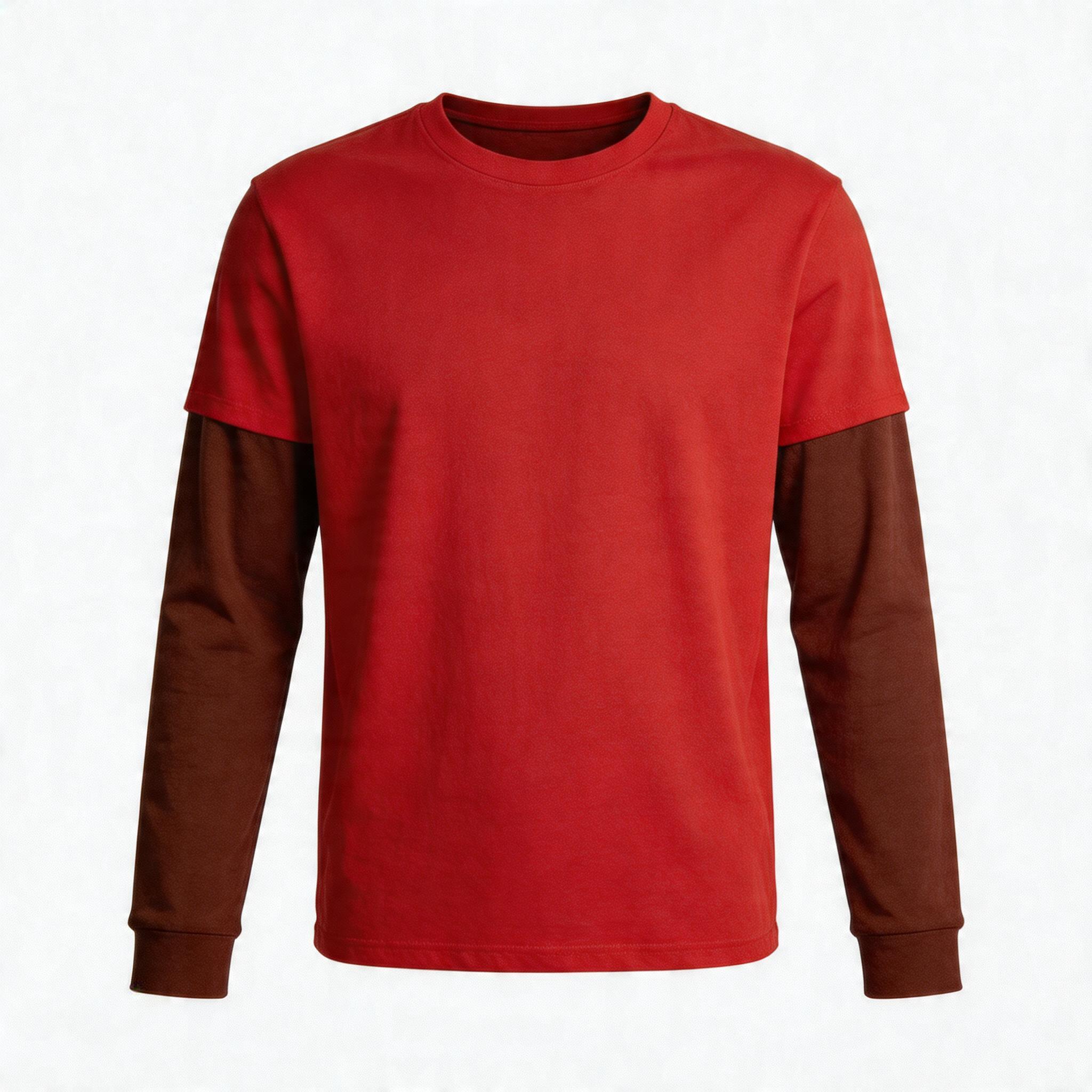 Two-tone Fake Two-piece Long-sleeve Tee