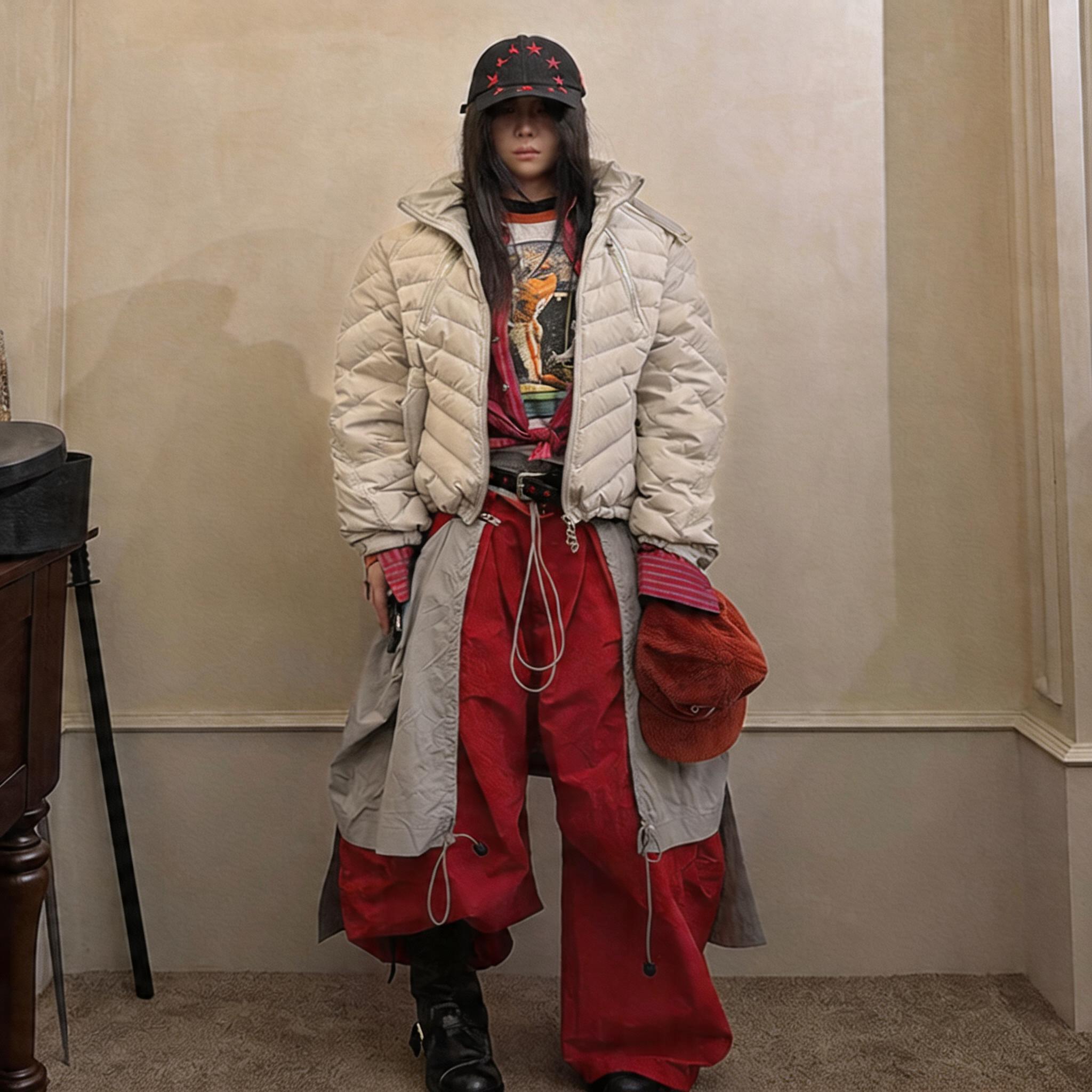 Reversible V-Quilted 90% Down Fill Jacket