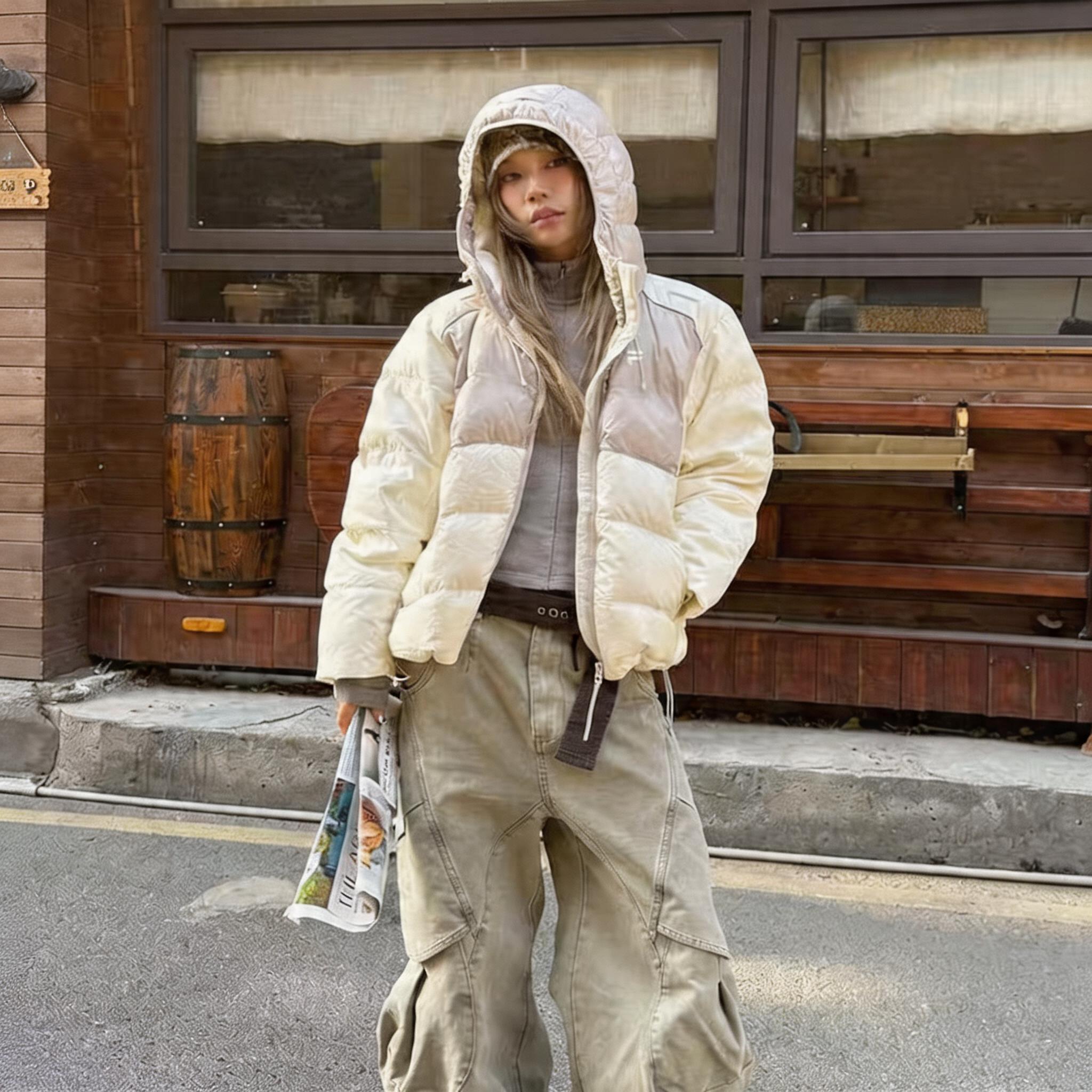 Vintage Washed Striped Multi-pocket Cargo Pants