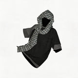 Detachable Hood Color Block Washed Tee