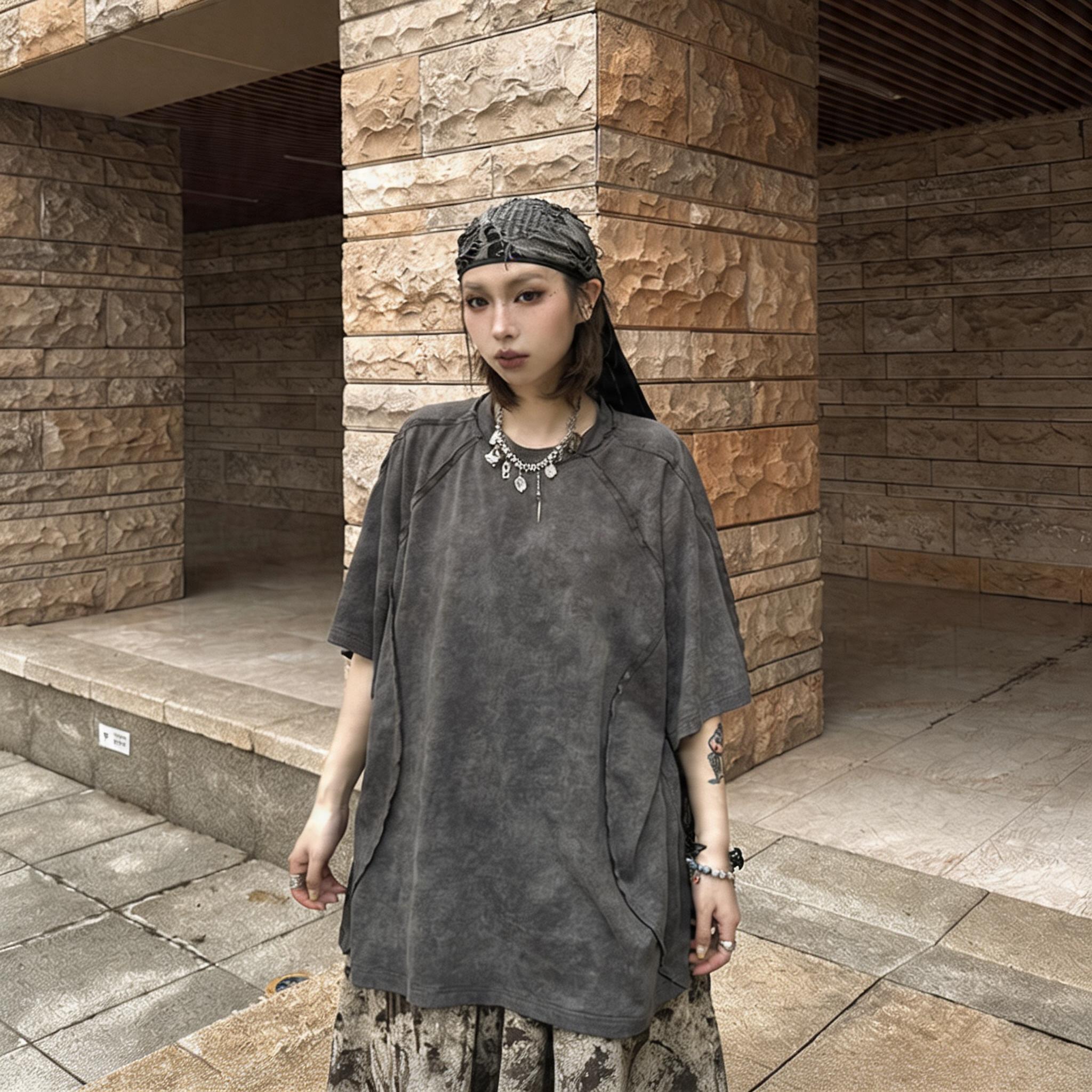 Deconstructed Two-Tone Distressed Tees