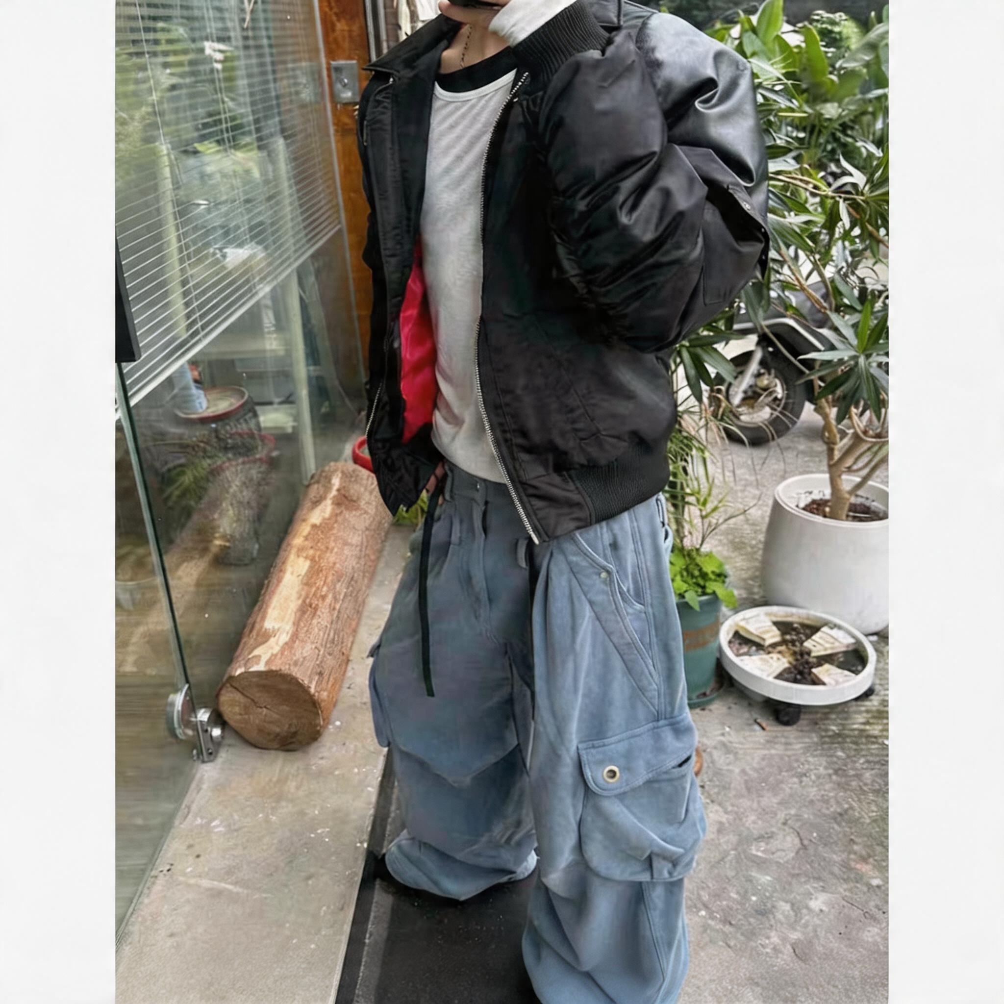Vintage Washed Curved 3D Pocket Sweatpants