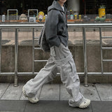 Three-Color Ring-Cut Cargo Pants