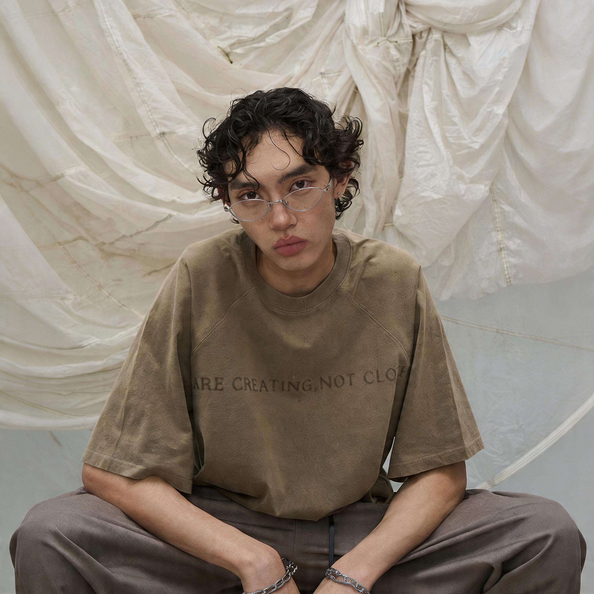 Washed Vintage Printed Slogan Tee