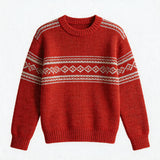 Boho Color Block Knit Sweater