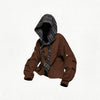 Striped Plaid Loose Crop Lapel Hoodie