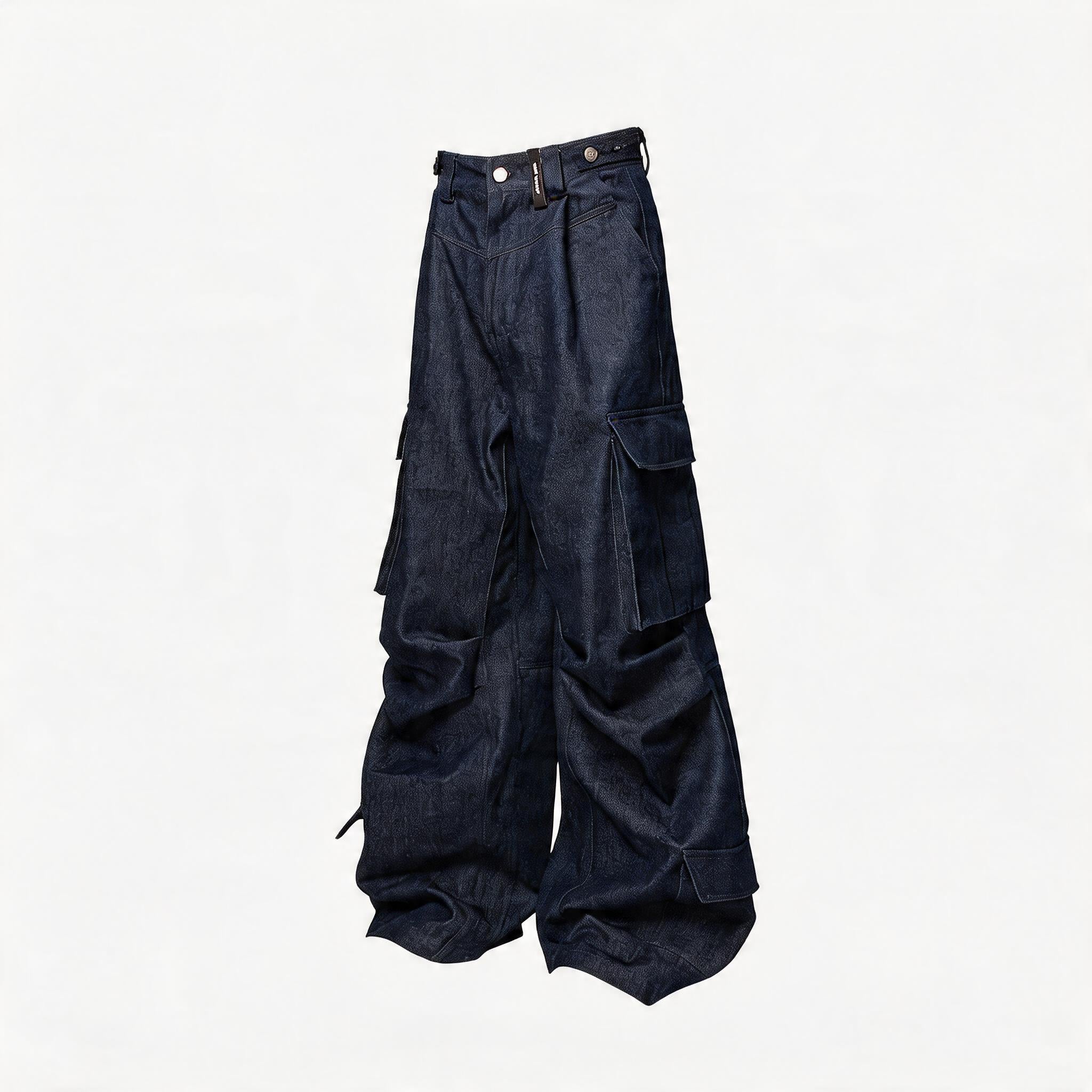 Washed Bamboo Pleated Sash Jeans