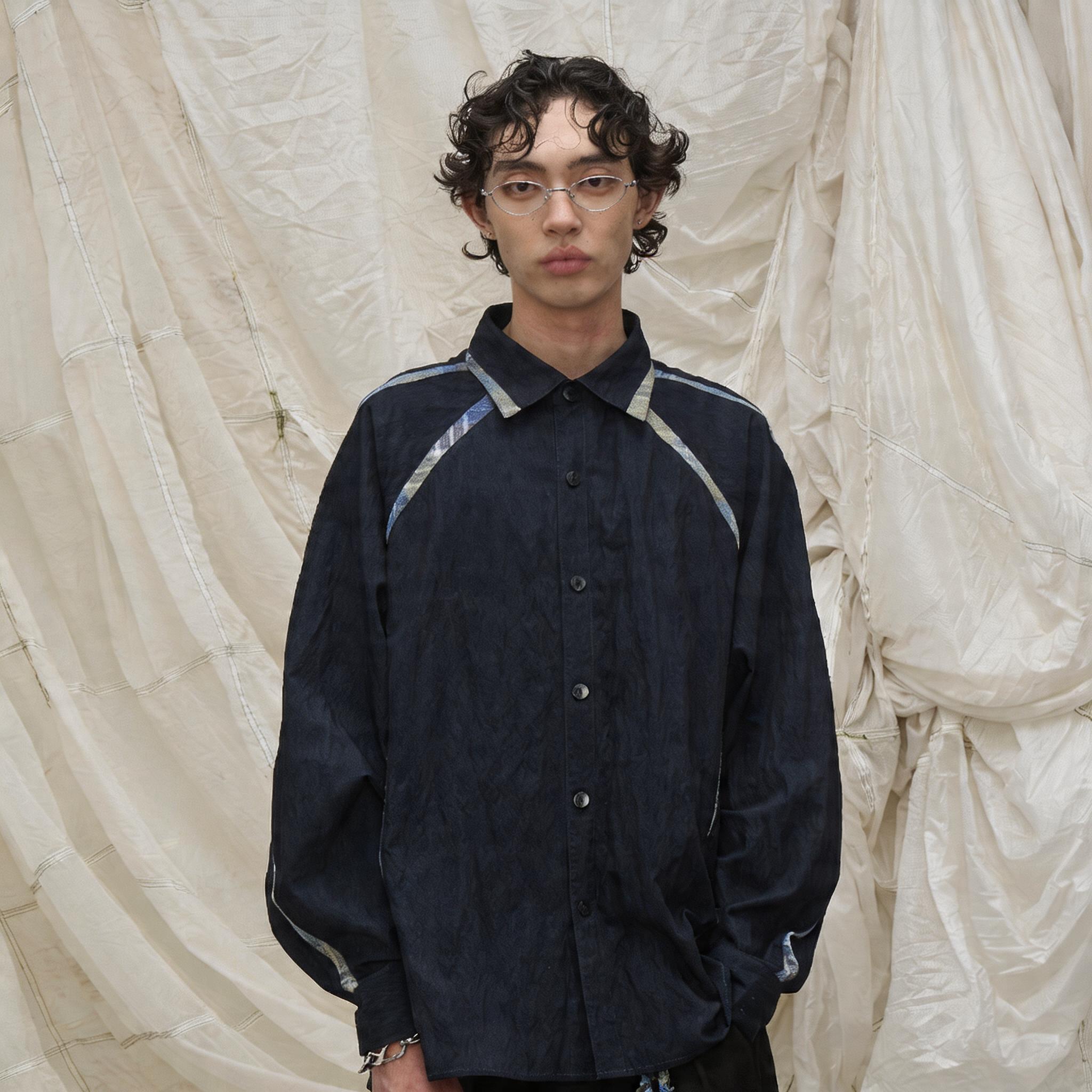 Washed Denim Split Shirt