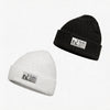 Unisex Thick Knitted Embroidered Logo Beanie