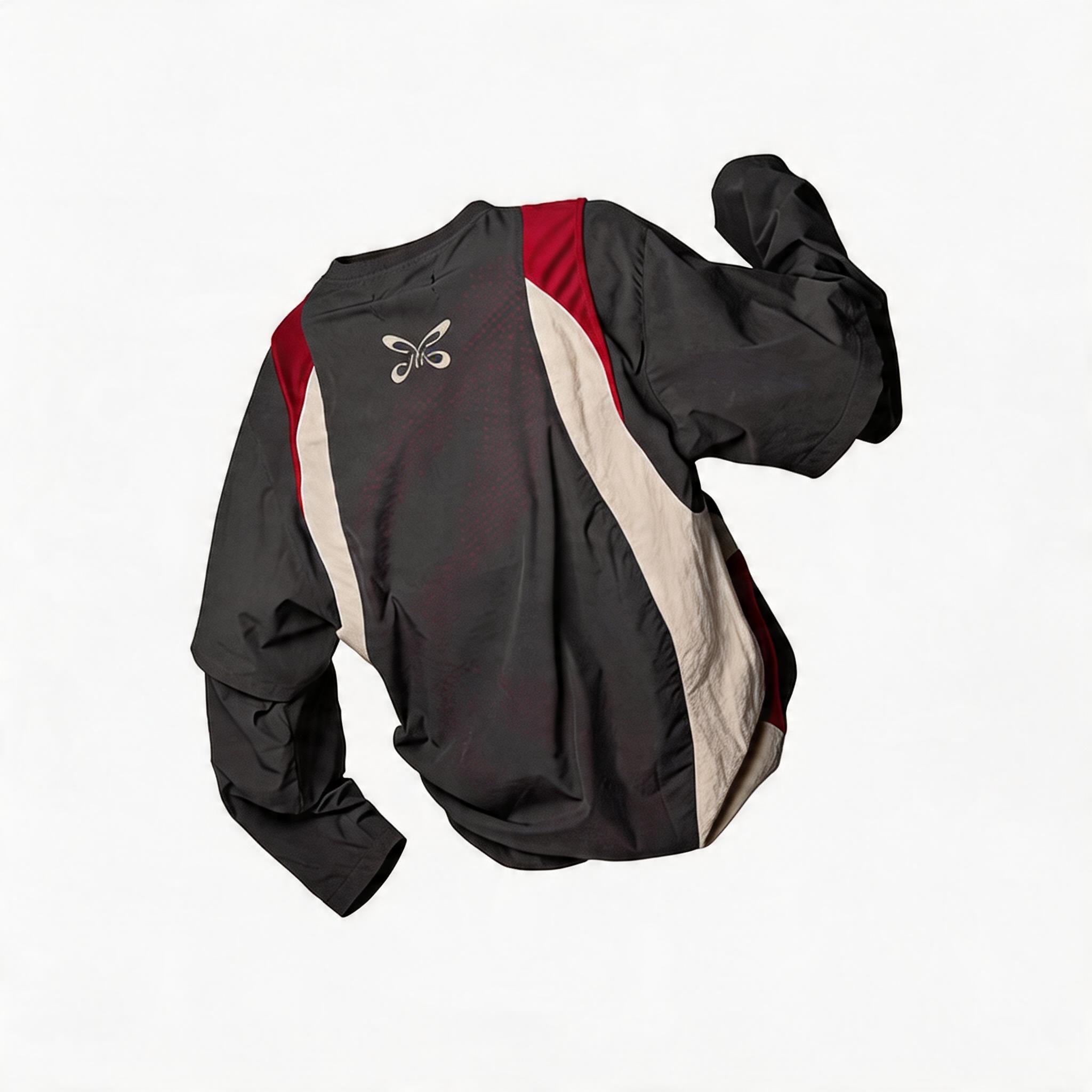 Colorblock Mesh Nylon Outdoor Long Sleeve