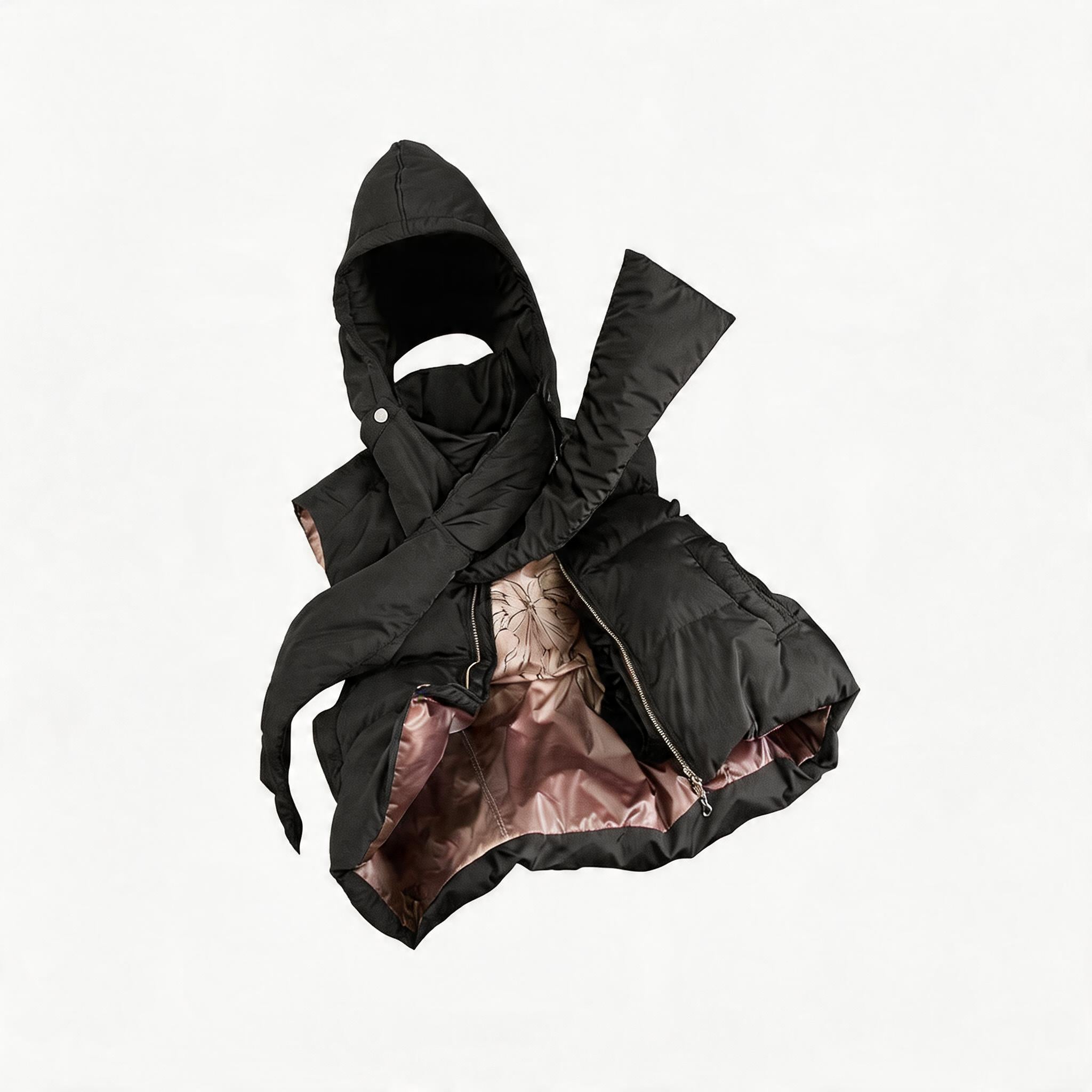 Temperature-Controlled Reversible Waterproof Detachable Scarf Vest