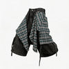 Washed Detachable Panel Denim Cropped Shorts