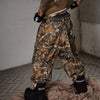Detachable Bow Wide Leg Camo Pants