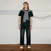 Men's Washed Black Loose Straight Jeans
