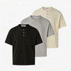 Couple Amber Waffle Boxy Henley Tees