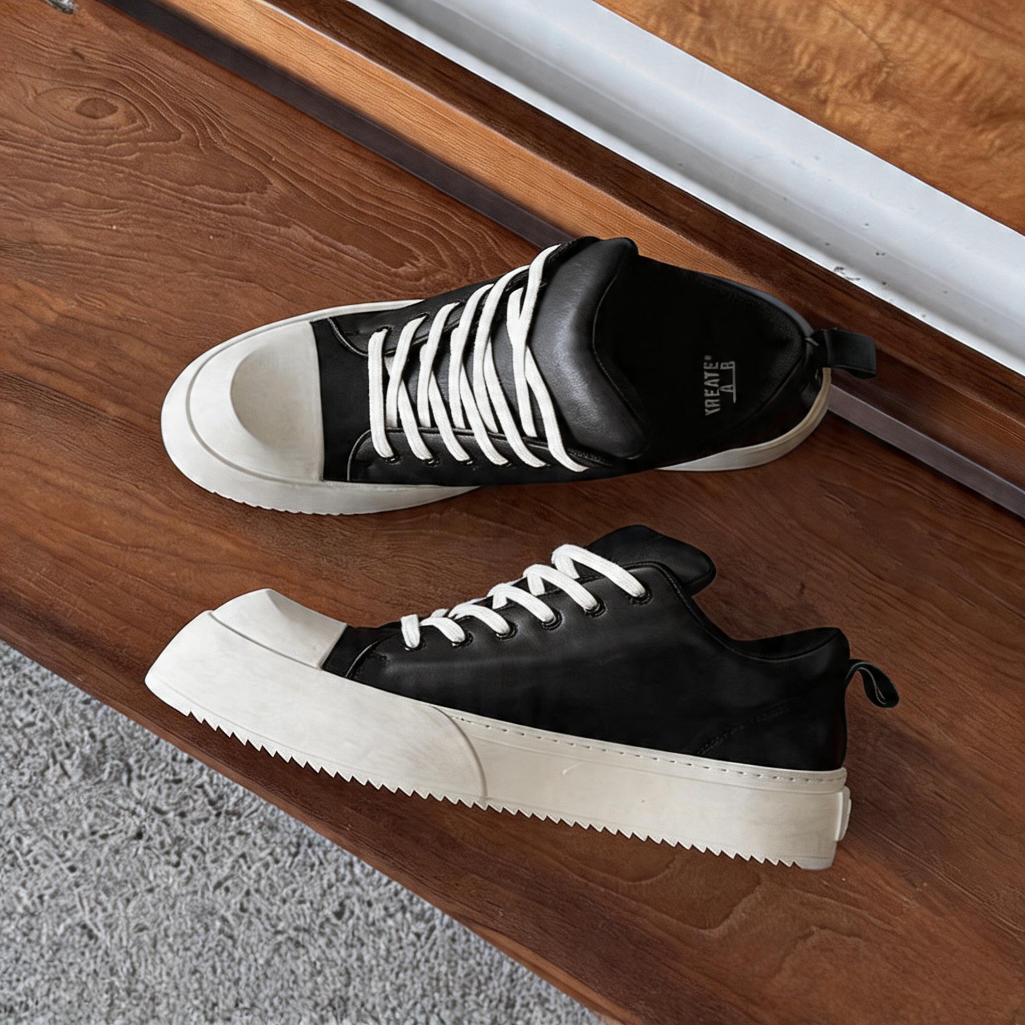 Nappa Leather Low-top Chunky Sneakers