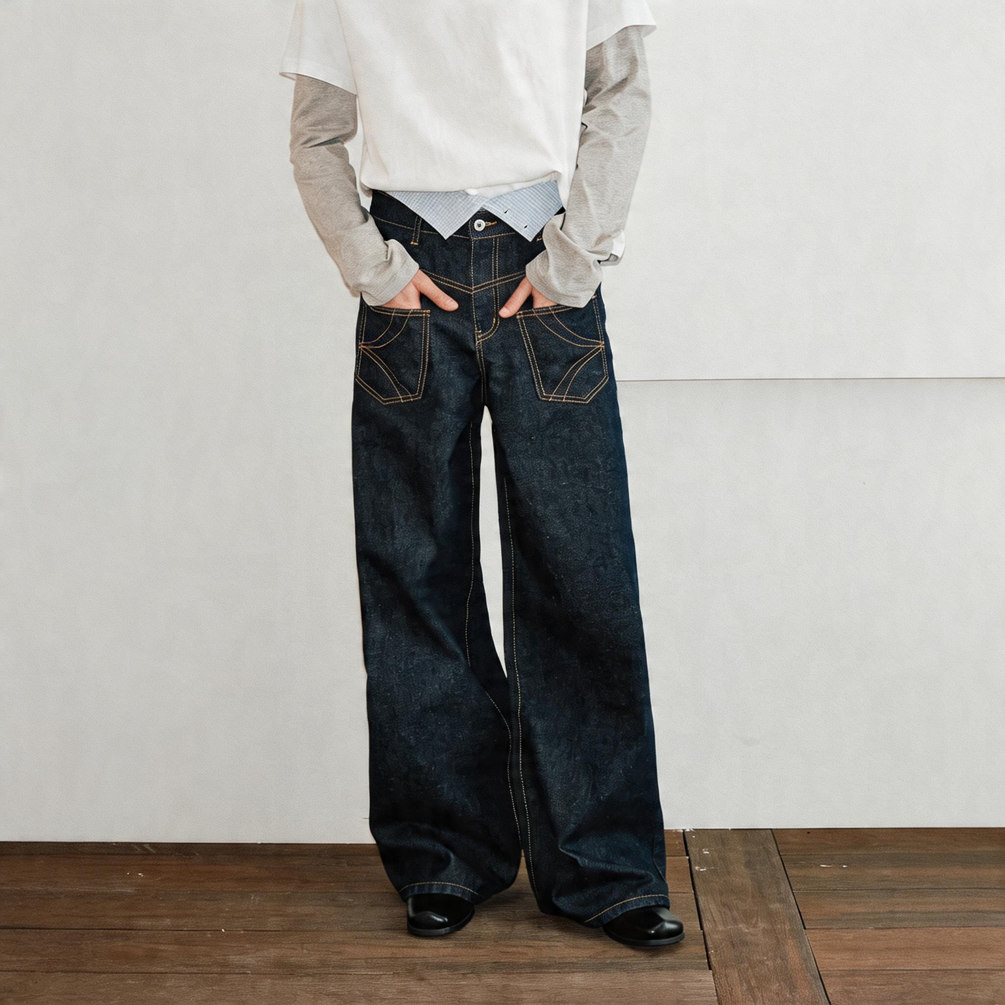 Men's Reversible Baggy Pocket Jeans