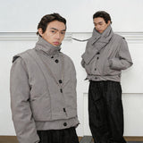 Men's Winter 3-in-1 Vest Scarf Coat
