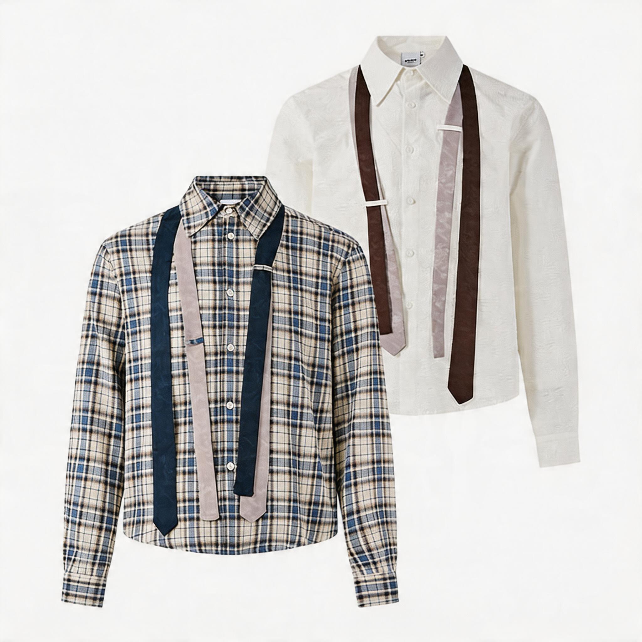 Unisex Long Sleeve Double Tie Shirt
