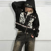 Fair Isle Print Zip Hoodie