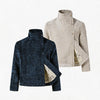 Vintage Irregular Floral Textured Fencing Jacket