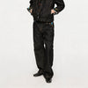 Washed Color-Blocked Floral Jacquard Flare Jeans