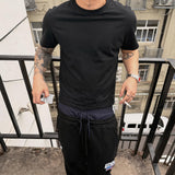 Black Minimalist Slogan Cotton Tee