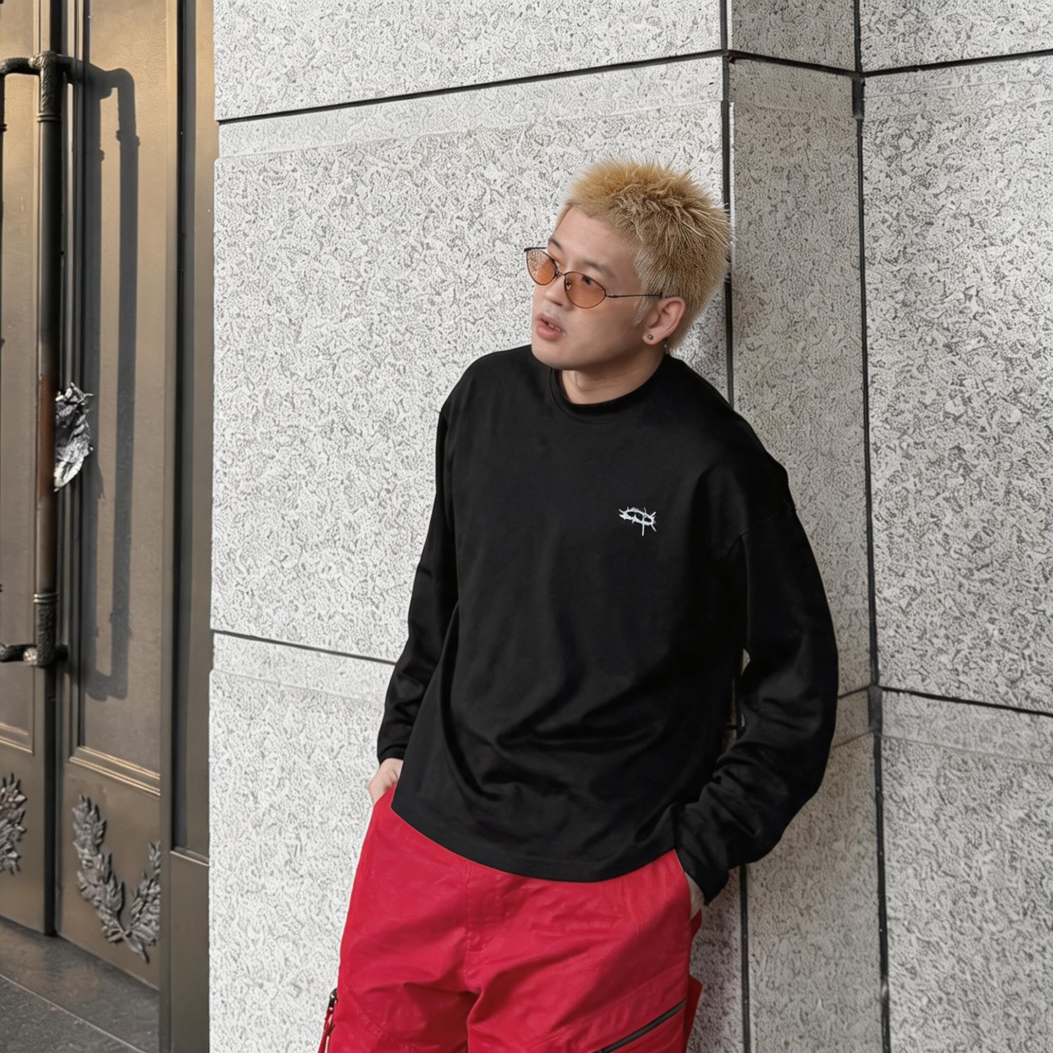 Thorn Logo Black Long Sleeve Tee