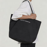 Embroidered Metal Logo Nylon Tote Bag