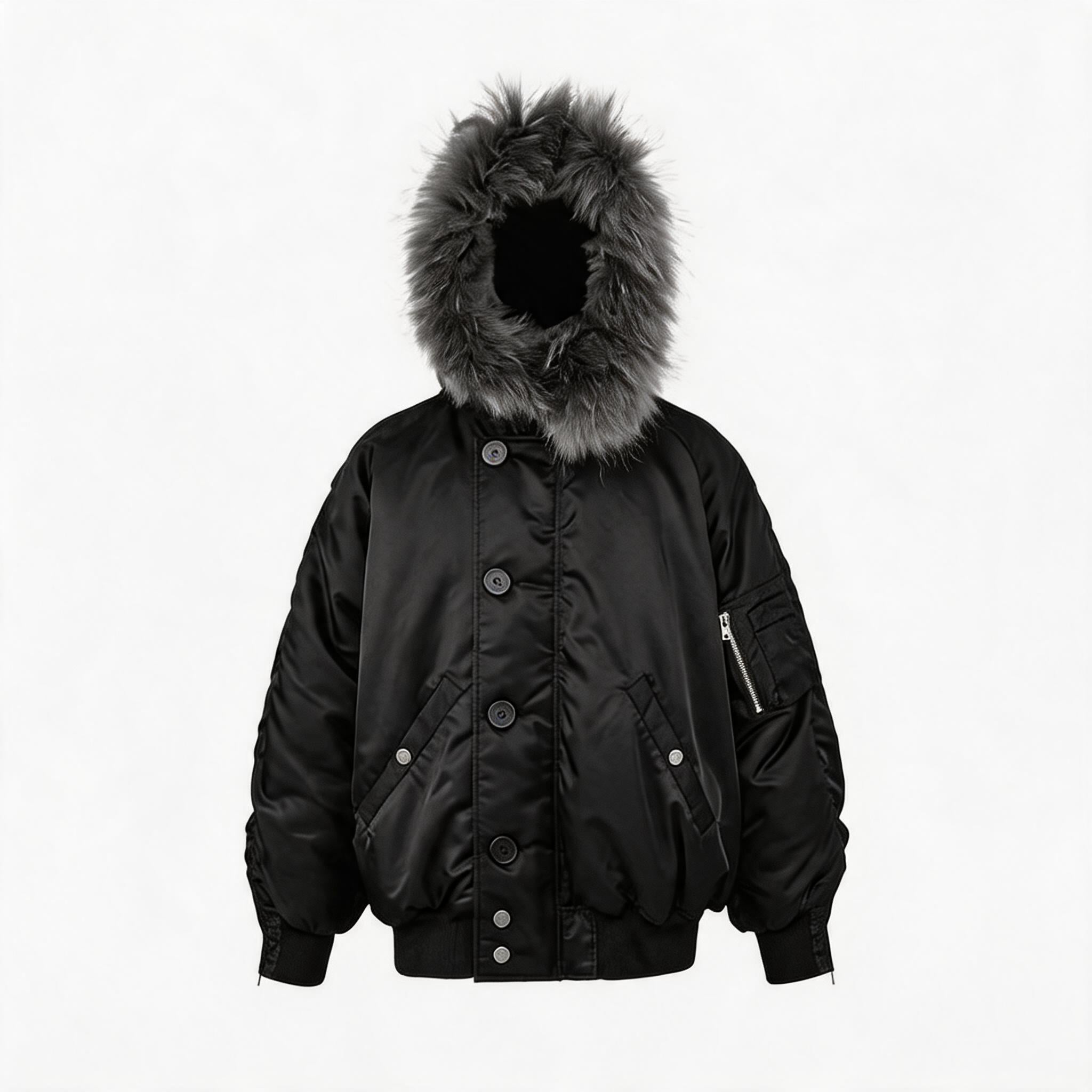 N-2B Nylon Raccoon Fur Flight Jacket