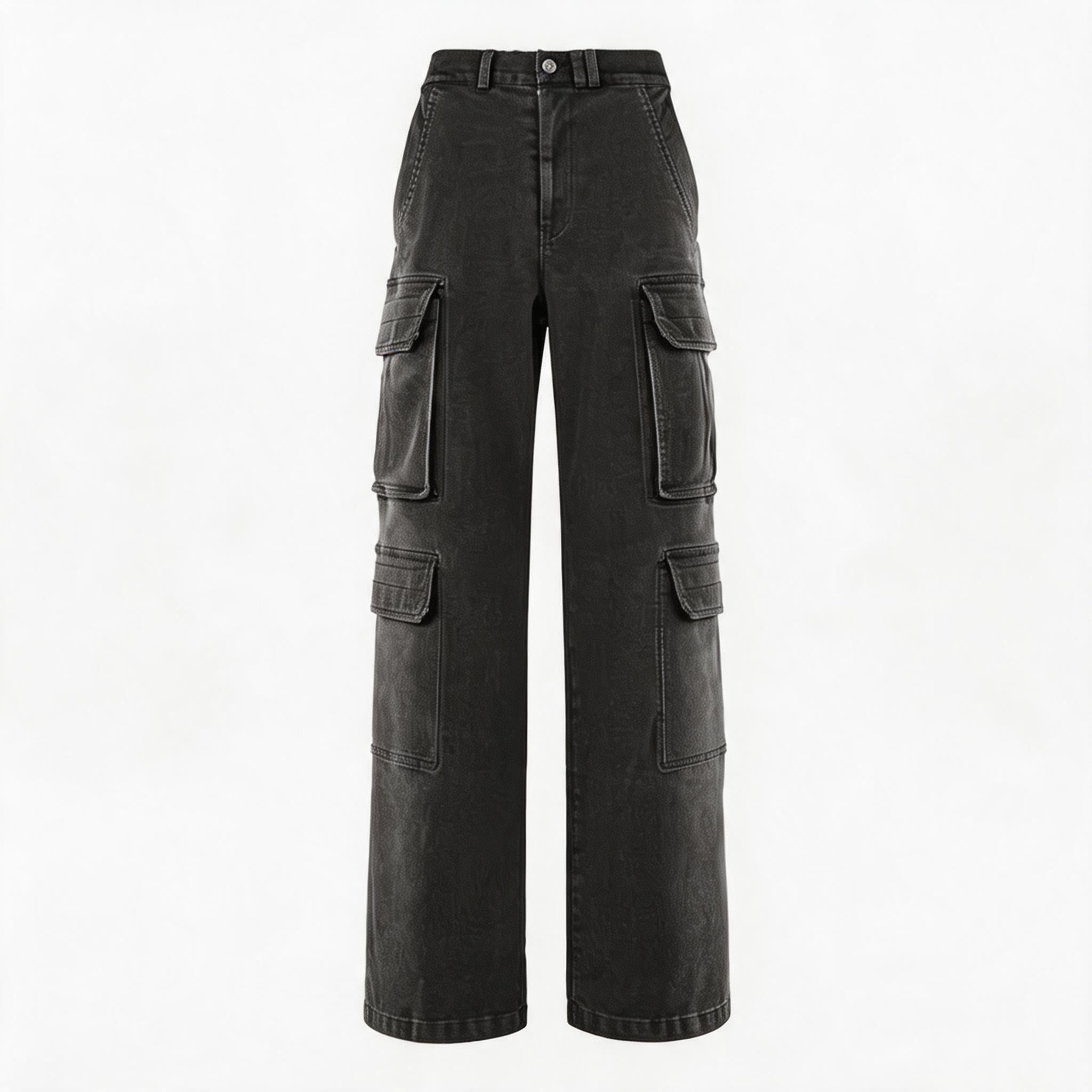 Gradient Blue Distressed Four-Pocket Jeans