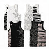 Stretchy Slim Ribbed Graffiti Tank Top