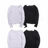 Distressed Button Slim Knit Long-Sleeve Tee