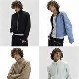 Reversible Plaid Embroidered Zip-front Fleece Jacket