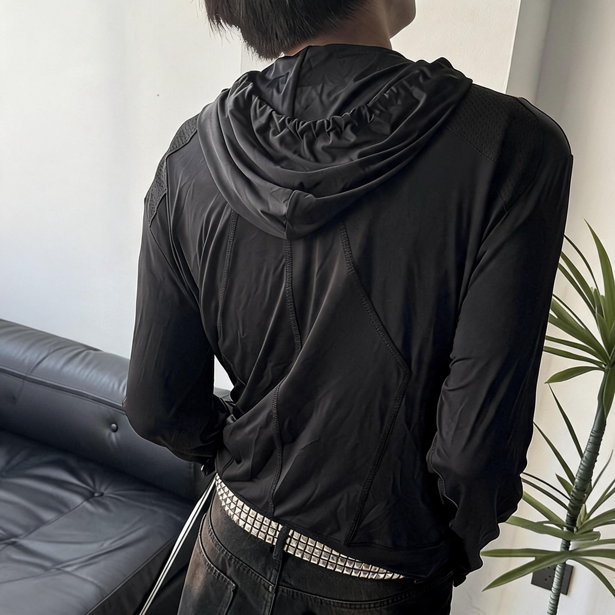 Two-Tone Cooling Stretch Mesh Hooded Jacket