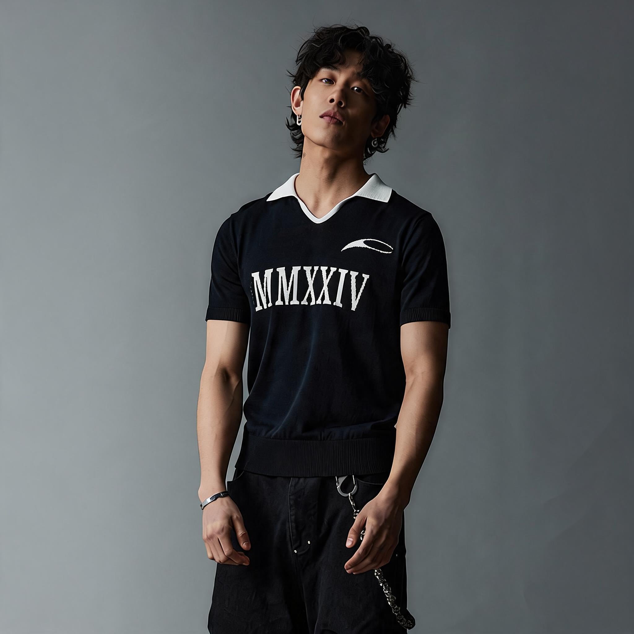 Old Money V-Neck Blend Polo Shirts