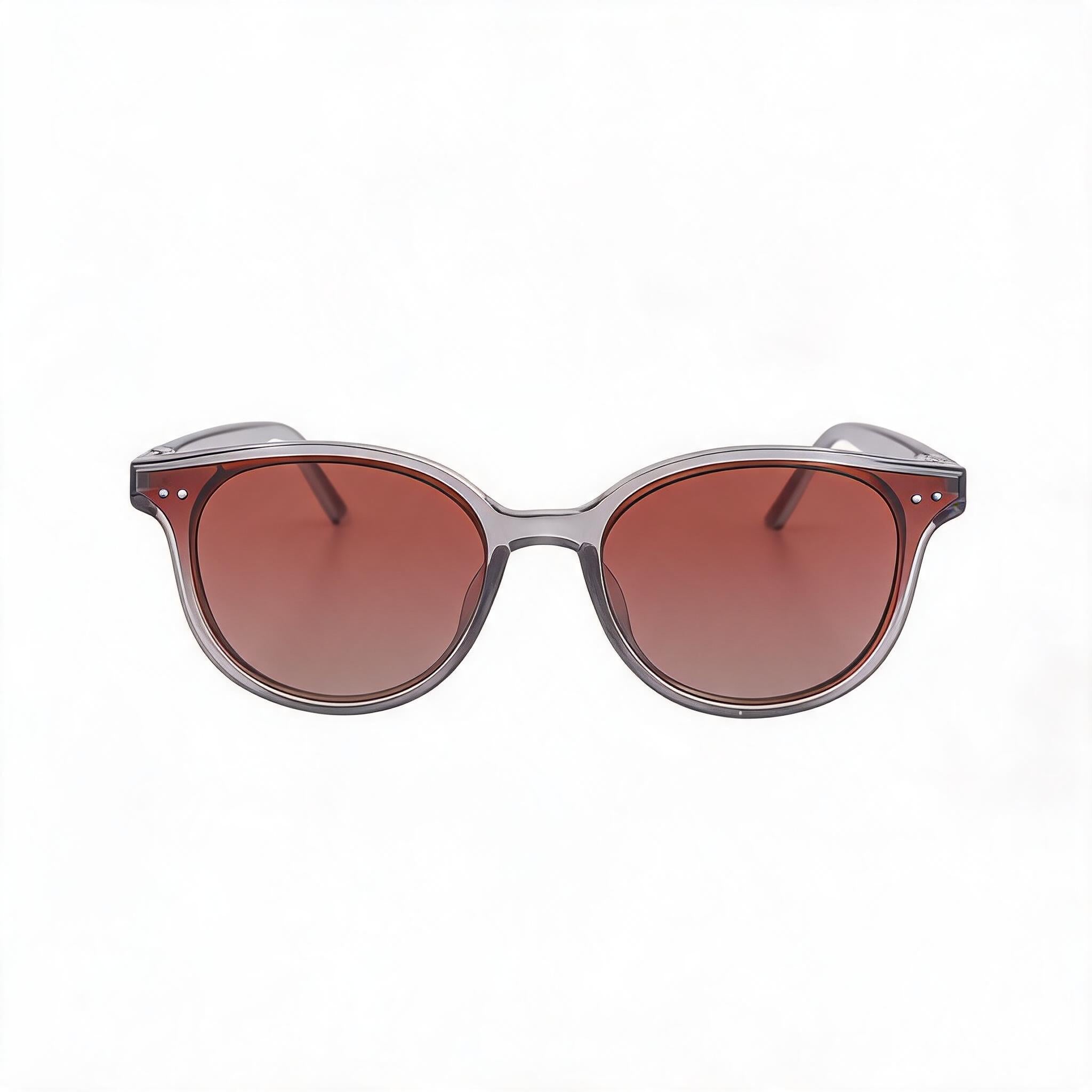 Gradient Orange Semi-transparent Frame Sunglasses