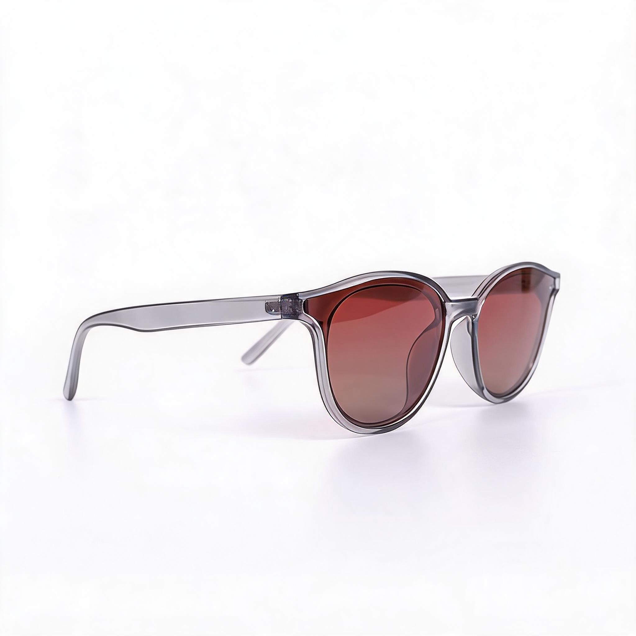 Gradient Orange Semi-transparent Frame Sunglasses