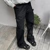 Adjustable Zipper Flared Baggy Cargo Pants