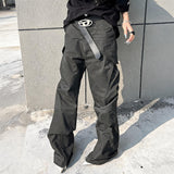 Adjustable Zipper Flared Baggy Cargo Pants