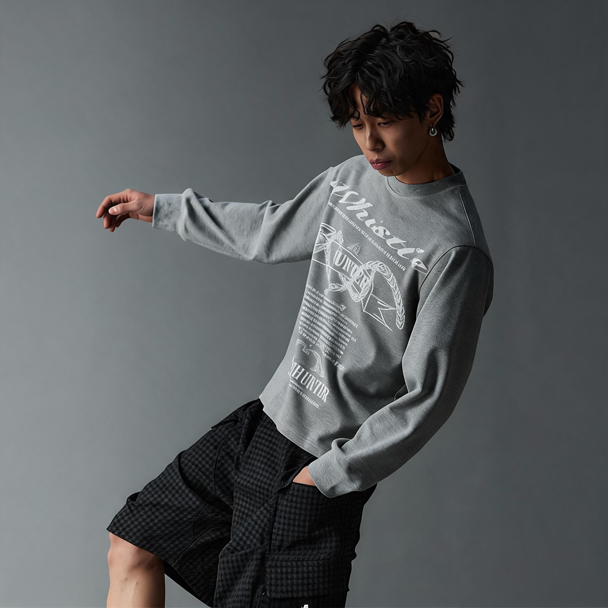Cleanfit Couple Vintage Long-sleeve Wheat Tees