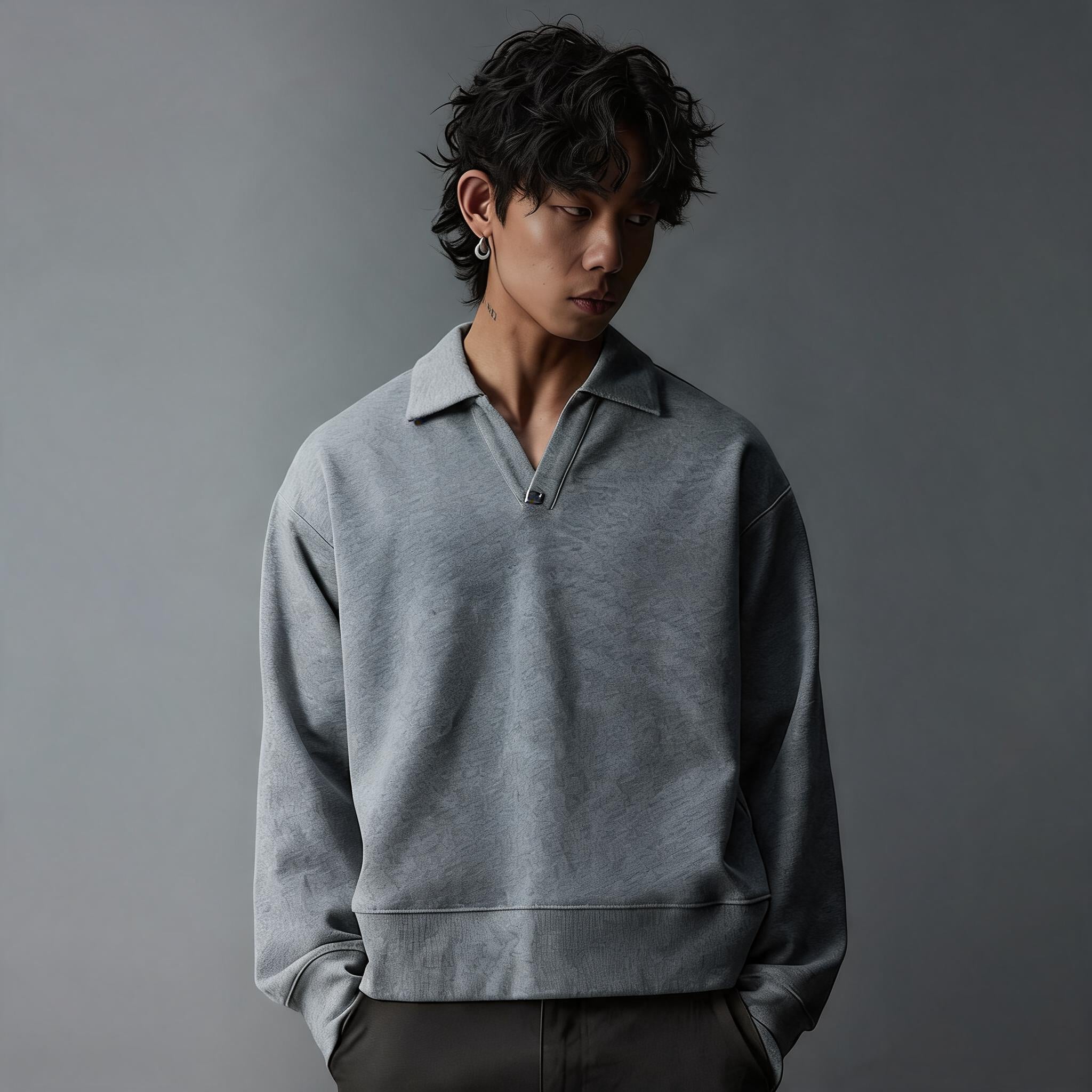 Two Tone Split Collar Polo Tees
